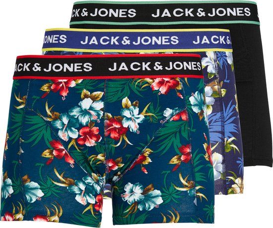JACK&JONES ADDITIONALS JACFLOWER TRUNKS 3 PACK Boxershorts - Black - XXL