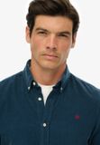 Superdry Classic Needle Cord Overhemd Heren Lange Mouwen Shirts Insignia Blue M
