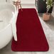 Rururug Badmat, Zachte Microvezel Badmat, Grote Badmat 120x50cm, Antislip Wasbare Badmat, Rood