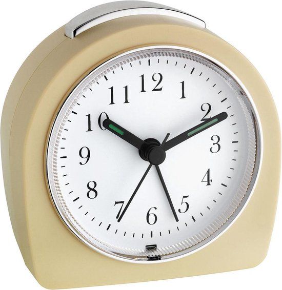 TFA 60.1021.09 - Analoge Wekker - Quartz - Stil Uurwerk - Beige