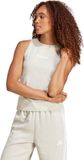 Adidas Sportswear Essentials Linear Slim-Fit Katoenen Tanktop - Dames - Beige
