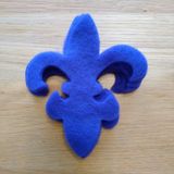 Merkloos Pebeo Flyfel naaldvilt figuren - Fleur de lis koningsblauw - set van 7 figuren