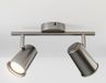 HOFTRONIC - Riga LED Plafondspot 2 Lichts GU10 4000K Neutraal wit - RVS - Opbouwspot L274mm - Modern - Plafondlamp