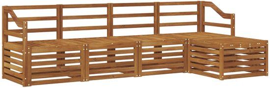vidaXL Acacia Houten Loungeset Bank 5-Zitter Naturel
