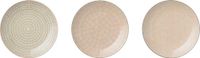 Bloomingville Cecile - Bord - Aardewerk - Rose/Grijs - 20 cm - Set van 3