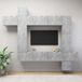 Maison Exclusive - Set de 9 meubles TV, gris béton, composite bois