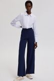 Touché Privé - Crepe broek met wijde pijpen - Marine - Dames - Maat XL