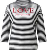 s.Oliver BLACK LABEL s.Oliver Sweatshirt met ronde hals en driekwart mouwen in crème
