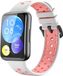 Strap-it Huawei Watch Fit 2 sport bandje - wit/roze