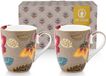 Pip Studio Blooming Tales khaki - Mokken set van 2 - geschenkdoos - Porselein