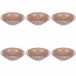 Set van 6 soepborden, Ø 21,2 cm, van aardewerk, handbeschilderd, terracotta, 4 tinten