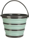 Redcliffs Opvouwbare emmer - groen/grijs - 10 liter - Camping emmer - kunststof