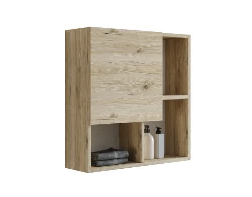 MaMa Store Hangkast met symmetrische deur, natuurlijk eiken, L 71 x D 22 x H 71 cm