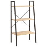 VidaXL Boekenkast met 3 lagen 56x35x108 cm Zwart en Bruin