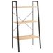VidaXL Boekenkast met 3 lagen 56x35x108 cm Zwart en Bruin