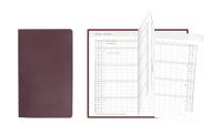 Idena 12052, zakagenda 2026, Leporello-kalender in formaat 8,7 x 15,3 cm, 1 maand op 2 pagina's, afsprakenkalender met flexibele omslag in bordeauxrood en adresboekje