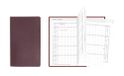Idena 12052, zakagenda 2026, Leporello-kalender in formaat 8,7 x 15,3 cm, 1 maand op 2 pagina's, afsprakenkalender met flexibele omslag in bordeauxrood en adresboekje