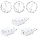 Set iPhone 30W USB-C Snellader Set van 3 met 2m Kabel