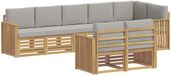 vidaXL - Buiten - bank - set - 8 - st - Wit - en - Lichtgrijs - Polyester