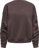 Only Trui Onlsweat L/s Ruched Crew Swt 15382073 Coffee Bean/brown Stud Dames Maat - XS