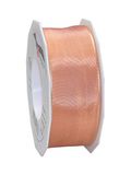 Präsent 4644025-123 band met draadrand, abrikoos, 25 m - 40 mm