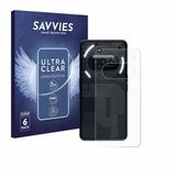 Savvies Screenprotector voor Nothing Phone (3a) (Achterkant) - Folie Beschermfolie transparant 6 Stuks