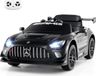 COSTWAY Mercedes AMG elektrische kinderauto, 12V elektrische kinderauto met afstandsbediening, 3 snelheden, LED-verlichting en muziek voor kinderen vanaf 3 jaar, zwart