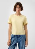 s.Oliver T-shirt van interlock jersey met ronde hals dames lichtgeel 46