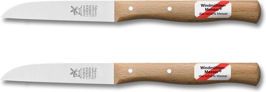 Robert Herder Molenmes - Schilmesje - Recht Lemmet 85 mm - RVS - Beukenhout Heft - 2 Stuks