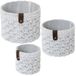 Alexandra House Living 03816 mandenset, rotan, natuurvezel, wit, 3 stuks