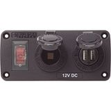 Blue Sea Systems Navico Group BSS Paneel H2O Cb Usb 2.1A & 12V Stopcontact