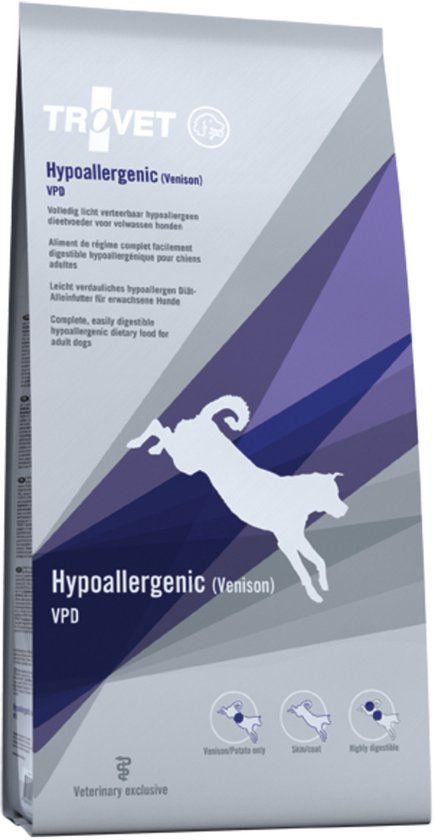 Trovet Vpd Hypoallergenic Dog - Hondendieetvoer - Hert 3 kg