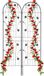 Relaxdays Plantenklimrek set van 2 - 200x50 cm - Metaal - Zwart