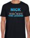 Bellatio Decorations Shoppartners Bv Nick Voornaam cadeau - The man, The myth the legend - zwart - Maat M