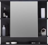 trendteam smart living badkamerspiegelkast Tetis, 72 x 76 x 20 cm in grafiet corpus (donkergrijs), wit front met veel opbergruimte