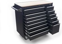 HBM Gereedschapswagen 14 Laden - 1020 x 460 x 1020 mm - Zwart