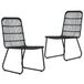 VidaXL Tuinstoel Terras Polyrattan, Staal Zwart (2 stuks)