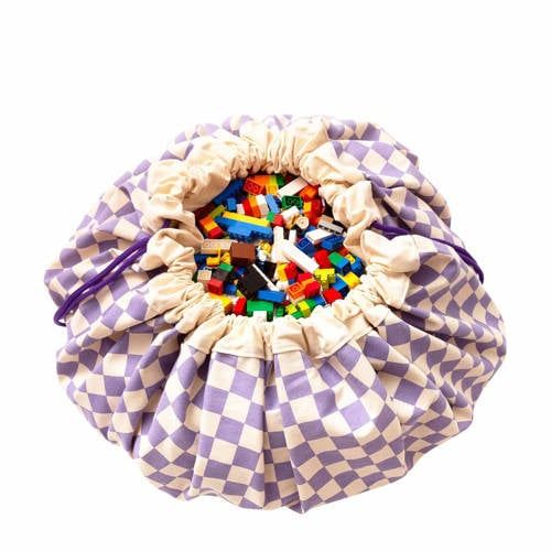 Play&Go 2-in-1 Opbergzak / Speelkleed - Vichy Purple