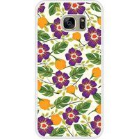 Samsung Bedrukt siliconen hoesje compatibel met Galaxy S7 Edge Fleurs Violettes