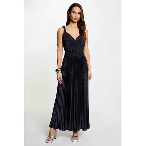 Morgan maxi jurk met glitter marineblauw