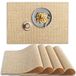 homEdge PVC placemat, 4 stuks antislip hittebestendige placemats, wasbare vinyl placemats, set van 4 - beige