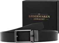 De Lederwaren Ambacht Riem Heren Zwart Rundleer Automatische Gesp Verstelbaar 90-135 cm