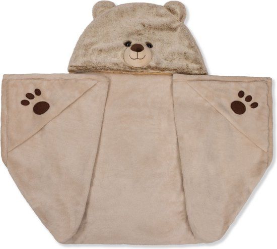 4KidsOnly Noxxiez Fleece Deken Beer Beige 100x130 cm