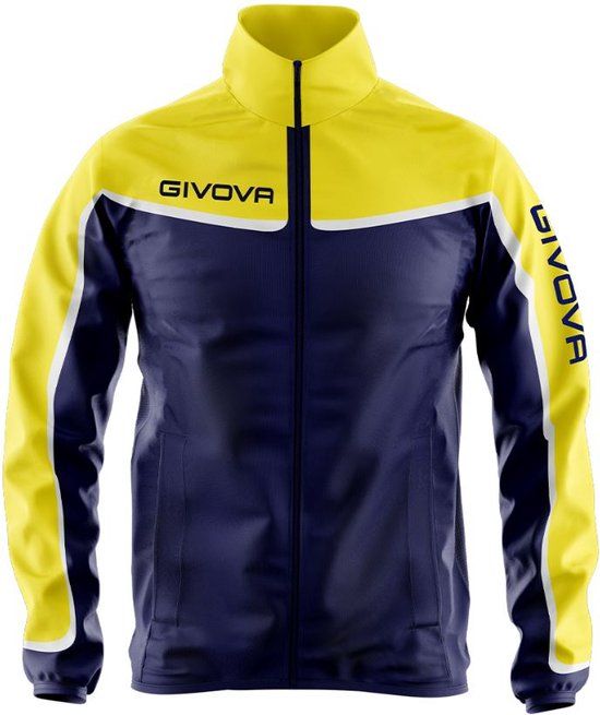 Givova Sports jacket asia unisex blue-yellow, 2xs