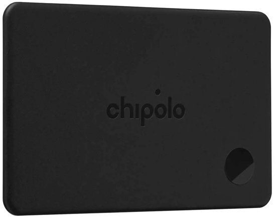 Chipolo CARD – Bluetooth Wallet Tracker & ItemFinder – Draadloos Oplaadbaar – 110 dB – Compatibel met Apple Find My & Google Find Hub - Waterdicht IP67 - Zwart