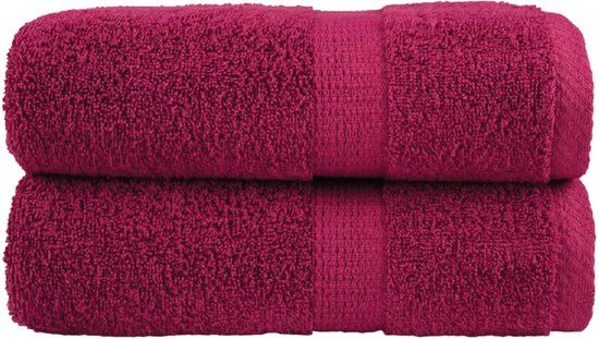 vidaXL Gastendoekjes SOLUND 2 stuks 600 g/m² 30x50 cm Bordeauxrood