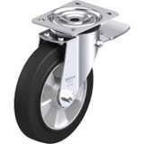Blickle L-ALEV 200K-ST Zwenkwiel met rem Wieldiameter: 200 mm Draagvermogen (max.): 400 kg 1 stuk(s)