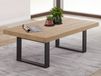 LIEZE Table basse 130 cm chêne français avec pieds en U