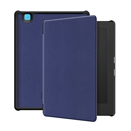 Lunso - sleepcover hoes - Geschikt voor Kobo Aura H20 edition 2 (6.8 inch) - Blauw