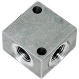 ICH 60403 Verdeelblok alu. G1/4 (vierkant 4-voud) l=40